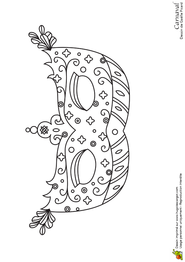 Coloriage De Masque Loup