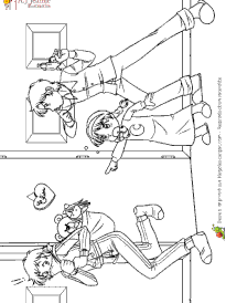 Coloriage manga cambriolage