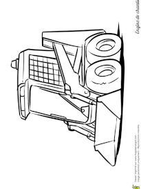 Coloriage engins de chantier chargeuse a roues