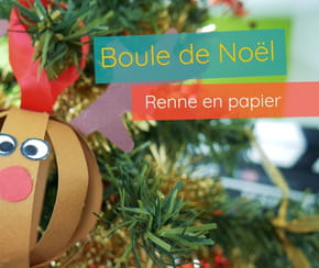 Boule de No&euml;l renne pour les petits