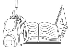Coloriage fournitures scolaires pour la rentrée