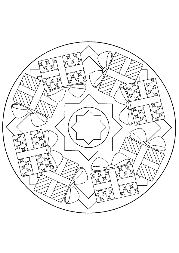 Coloriage Mandala De Noel