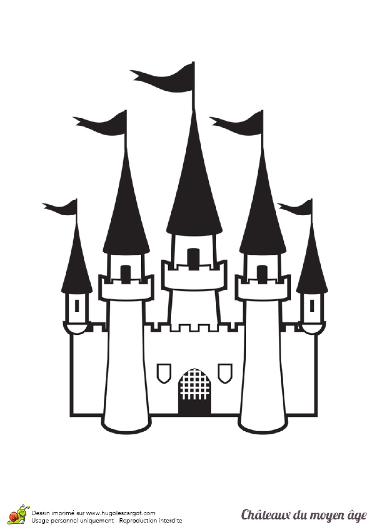 Coloriage Chateau Du Moyen Age Pour Princesse