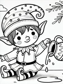 Coloriage lutin farceur