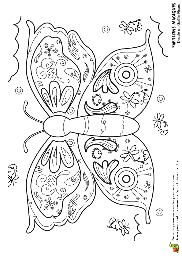 Coloriage Magique De Papillon A Imprimer