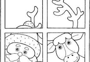 Coloriage pere noel renne