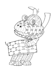 Coloriage robot chien