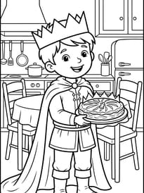 Ce petit gar&ccedil;on a gagn&eacute; la f&egrave;ve dans la galette des rois