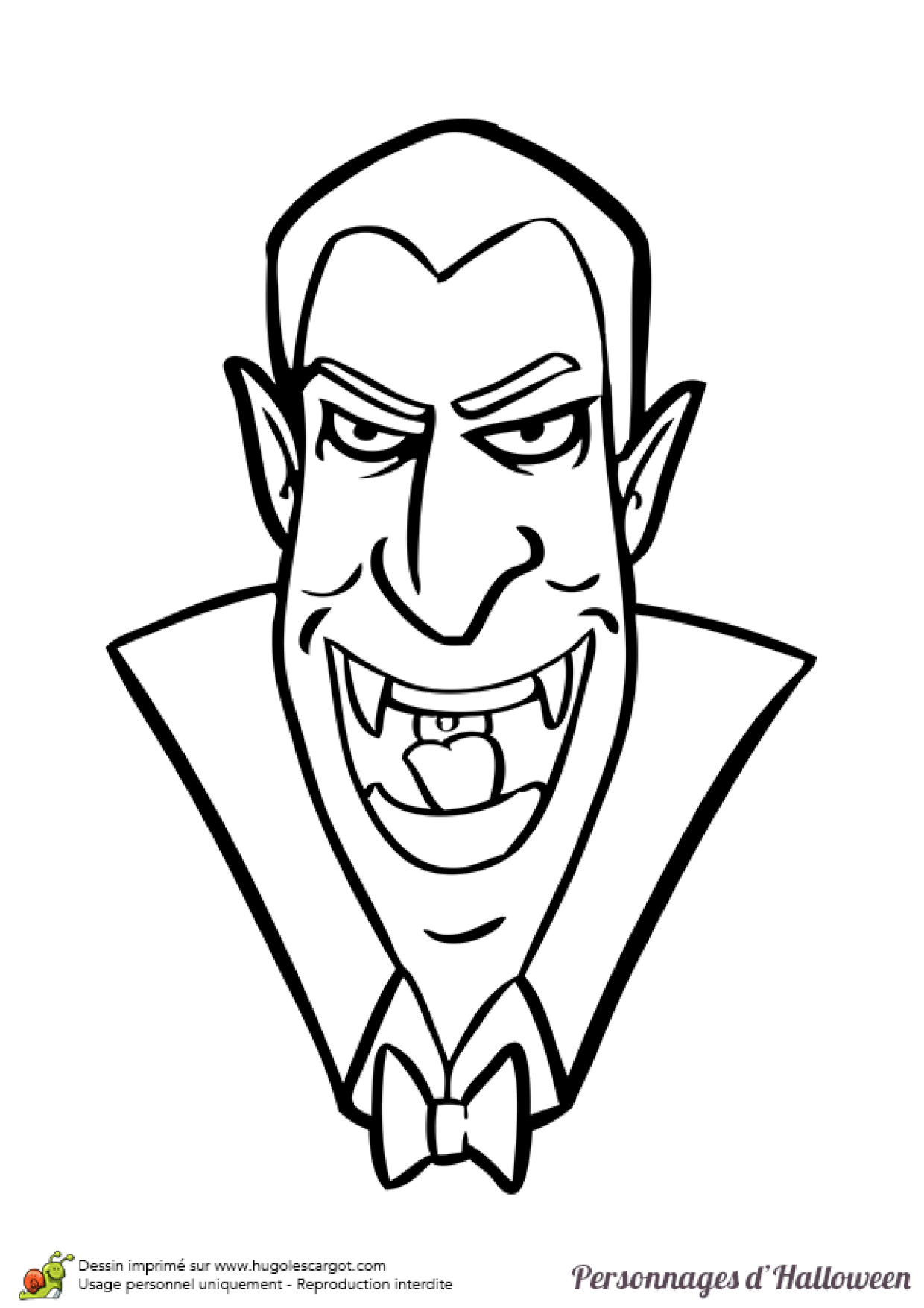Coloriage Legende Halloween Tete De Conte Dracula