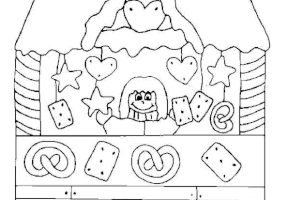 Coloriage noel maison decoration