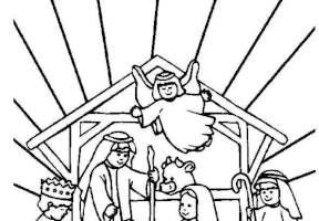 Coloriage noel creche coloriages