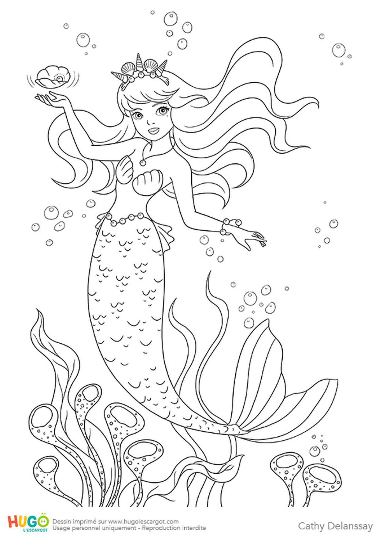 Coloriage Ariel La Petite Sirene A Imprimer
