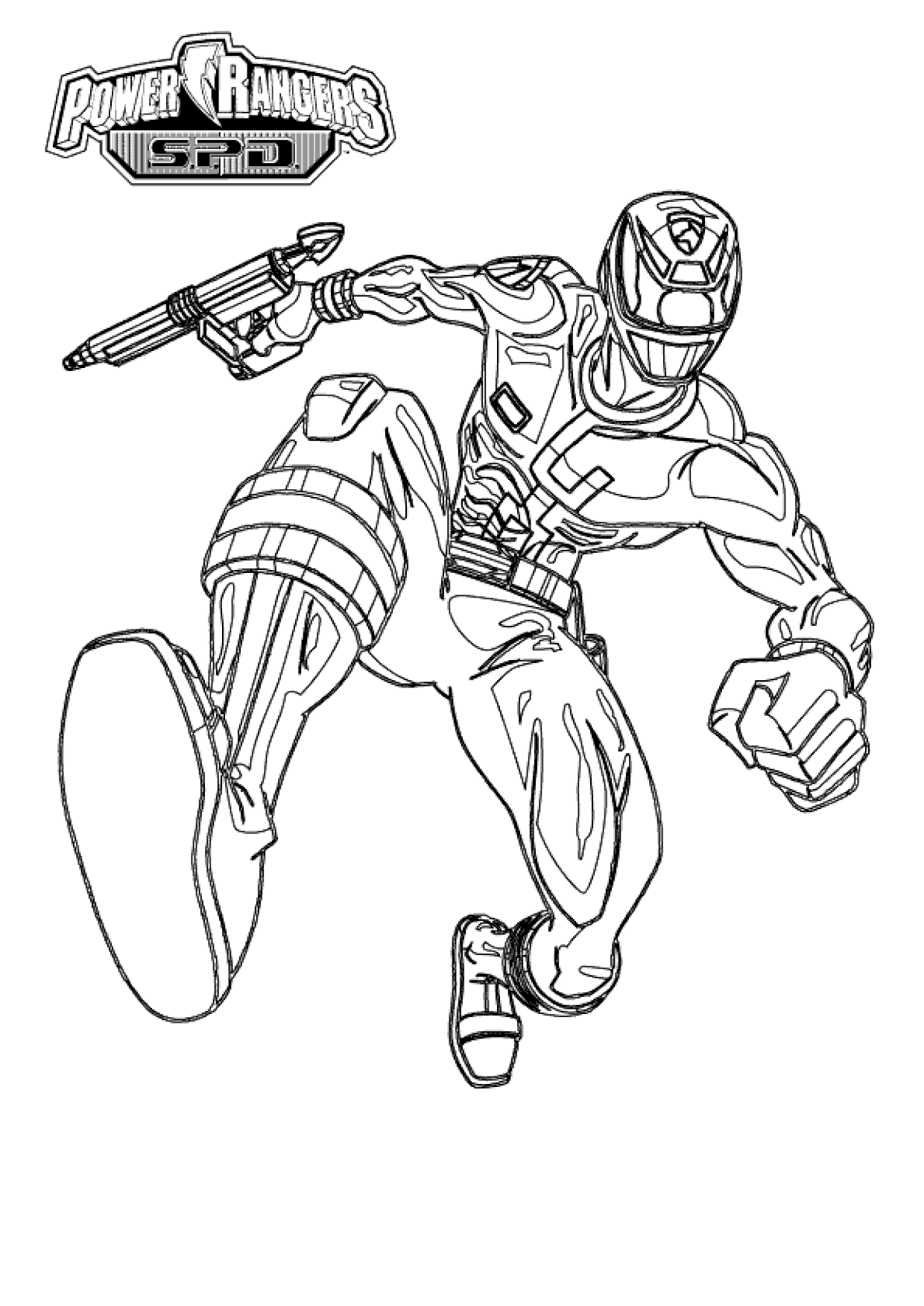 Coloriage De Power Rangers Attrapant L Ennemi