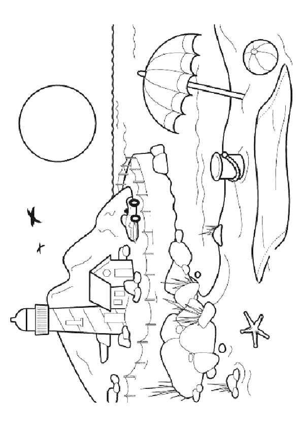 Coloriage Sur La Plage