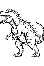 Coloriage d'un T-Rex effrayant