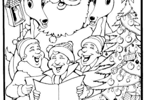 Coloriage noel chant