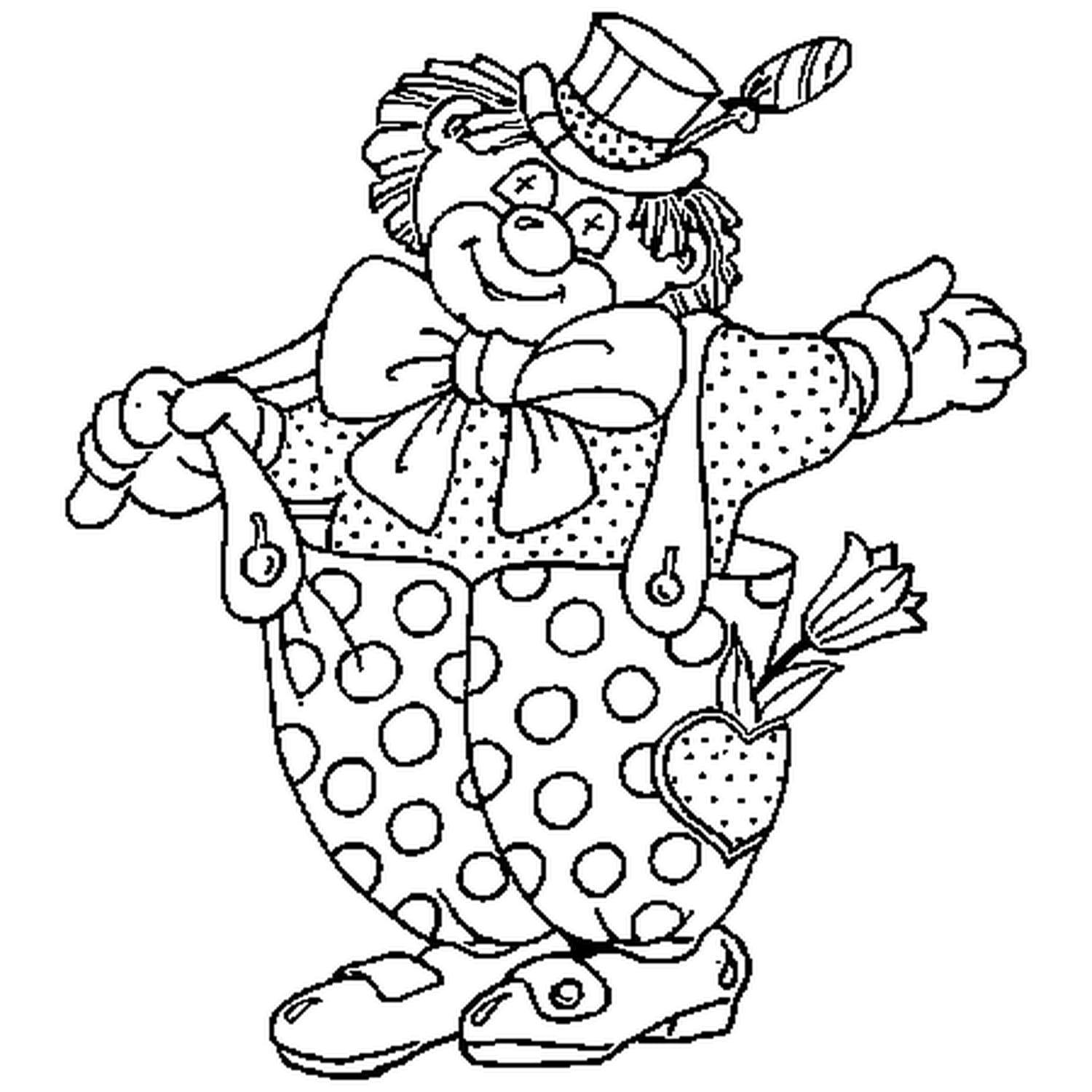Coloriage Clown Cirque En Ligne Gratuit A Imprimer