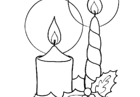 Coloriage bougies noel 2