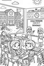 Coloriage rentr&eacute;e au CP