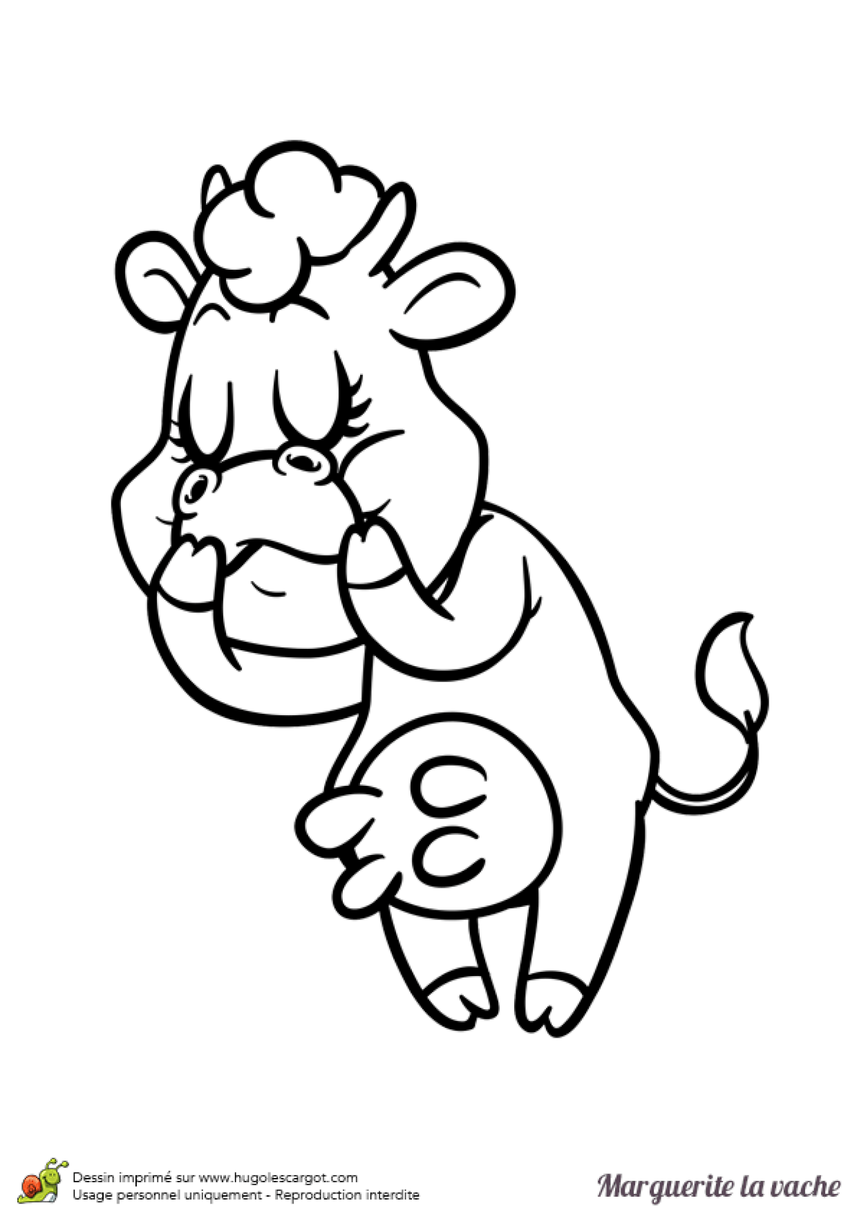 Coloriage Marguerite La Vache Est Triste