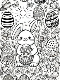 Ca lapin a trouv&eacute; plein d'&oelig;ufs de P&acirc;ques