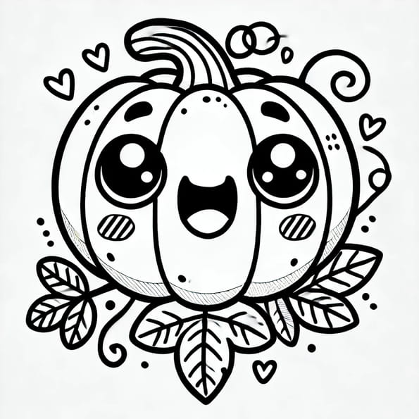 Coloriage d'une citrouille rigolote