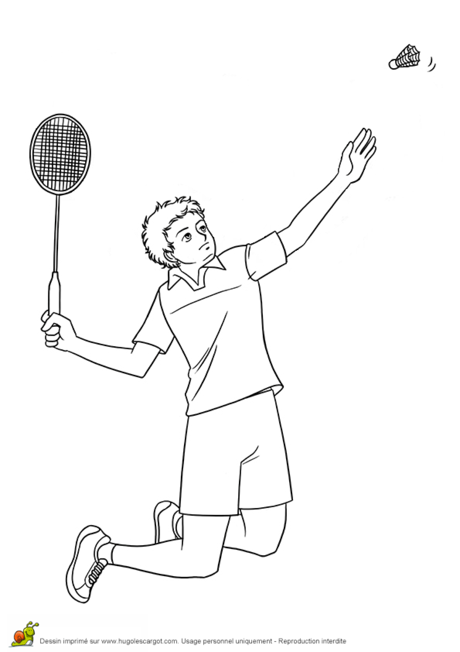 Coloriage 02 Jeux Olympiques Badminton Sur Hugolescargot Com