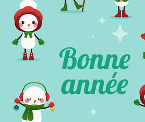 Carte de v&oelig;ux "Bonne ann&eacute;e" &agrave; imprimer
