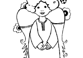 Coloriage petit angelot