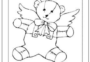 Coloriage ange nounours
