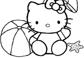 Hello Kitty à la plage
