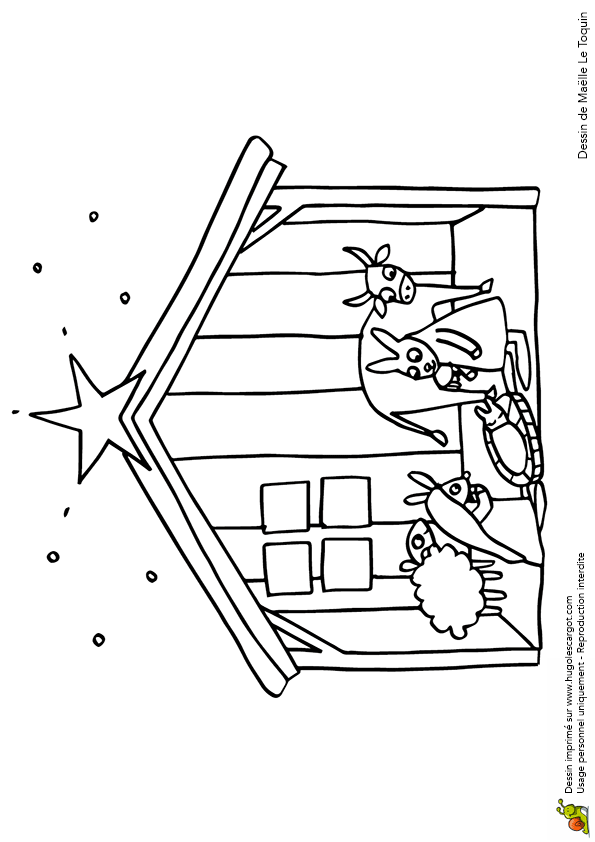 Coloriage Creche De Noel A Imprimer