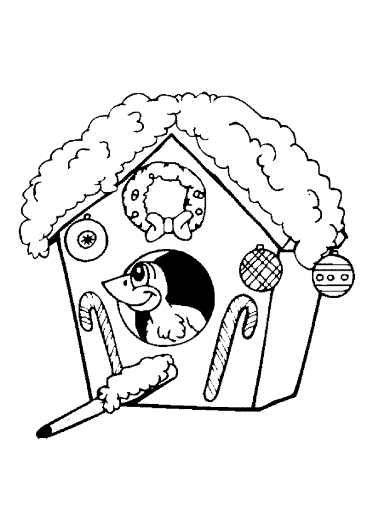 Coloriage Oiseau Coucou Noel