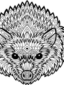 Coloriage h&eacute;risson mandala