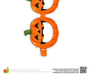 Lunettes citrouilles d'Halloween &agrave; imprimer