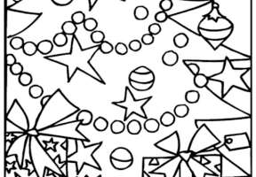 Coloriage sapin noel cadeaux