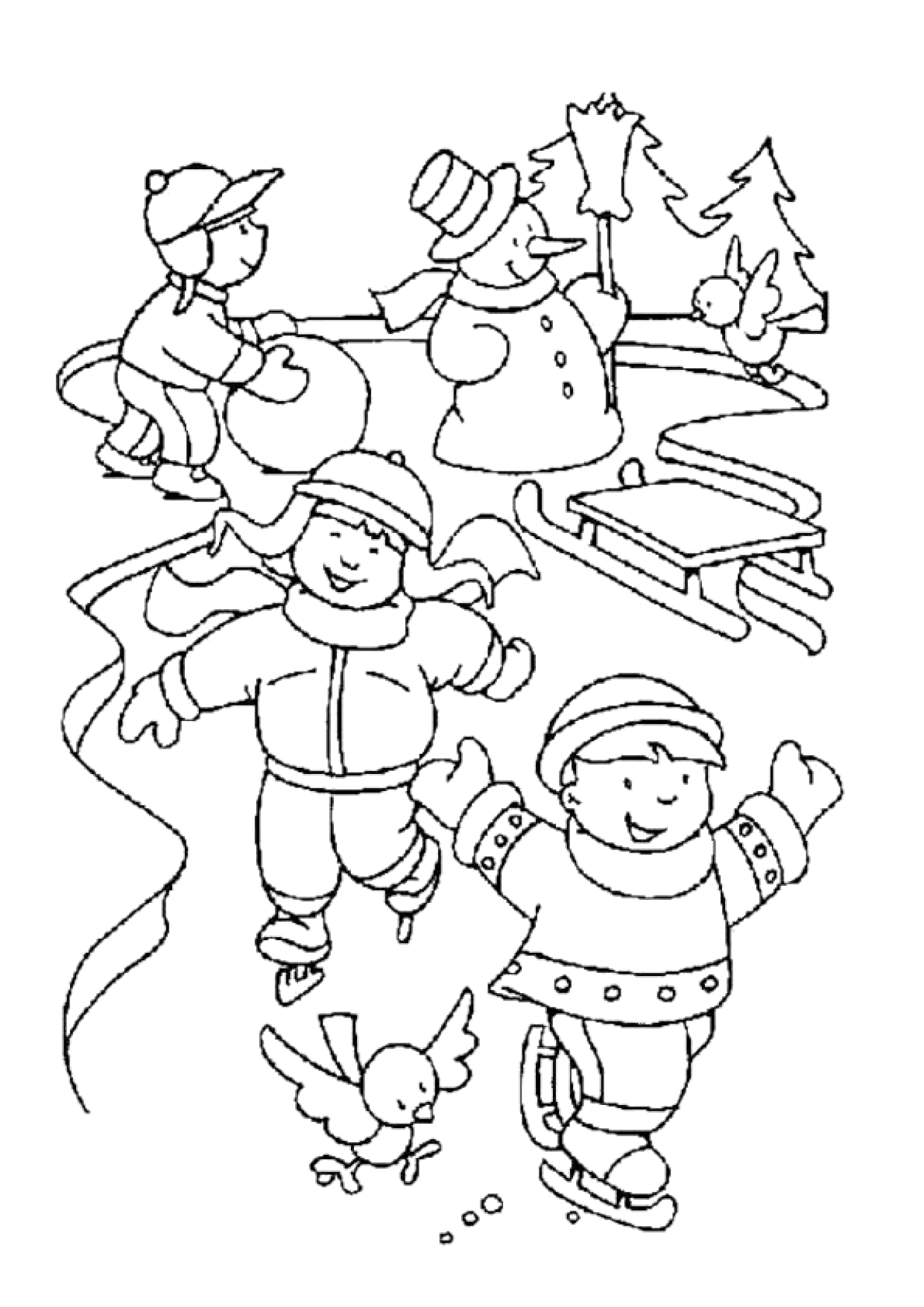 Coloriage Hiver Patin A Glace Coloriage Hiver Patin A Glace