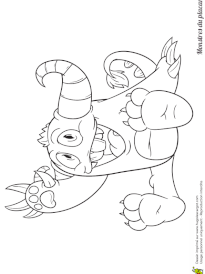 Coloriage monstres du placard sympathique
