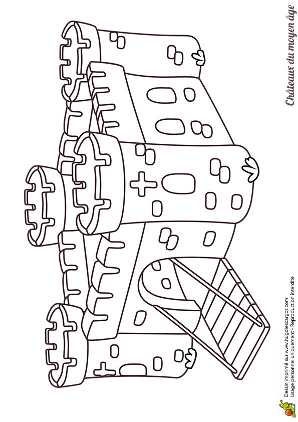 Coloriage Chateau Fort A Imprimer Gratuit
