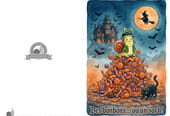 Carte Halloween "des bonbons ou un sort", Frankenstein