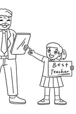 Coloriage du meilleur prof d'anglais &agrave; imprimer