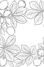 Coloriage feuilles de marronnier
