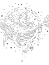 Coloriage baleine style mandala