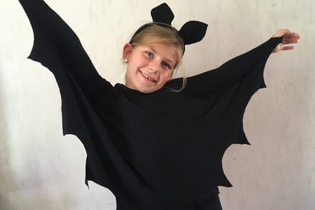 Ce d&eacute;guisement de chauve-souris est le plus facile &agrave; faire pour Halloween
