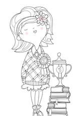 Coloriage de la meilleure ma&icirc;tresse d'&eacute;cole