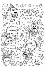 Coloriage des farces du 1er avril