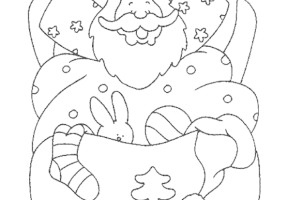 Coloriage cadeaux pere noel
