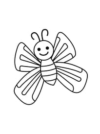Coloriage d'un papillon niveau maternelle