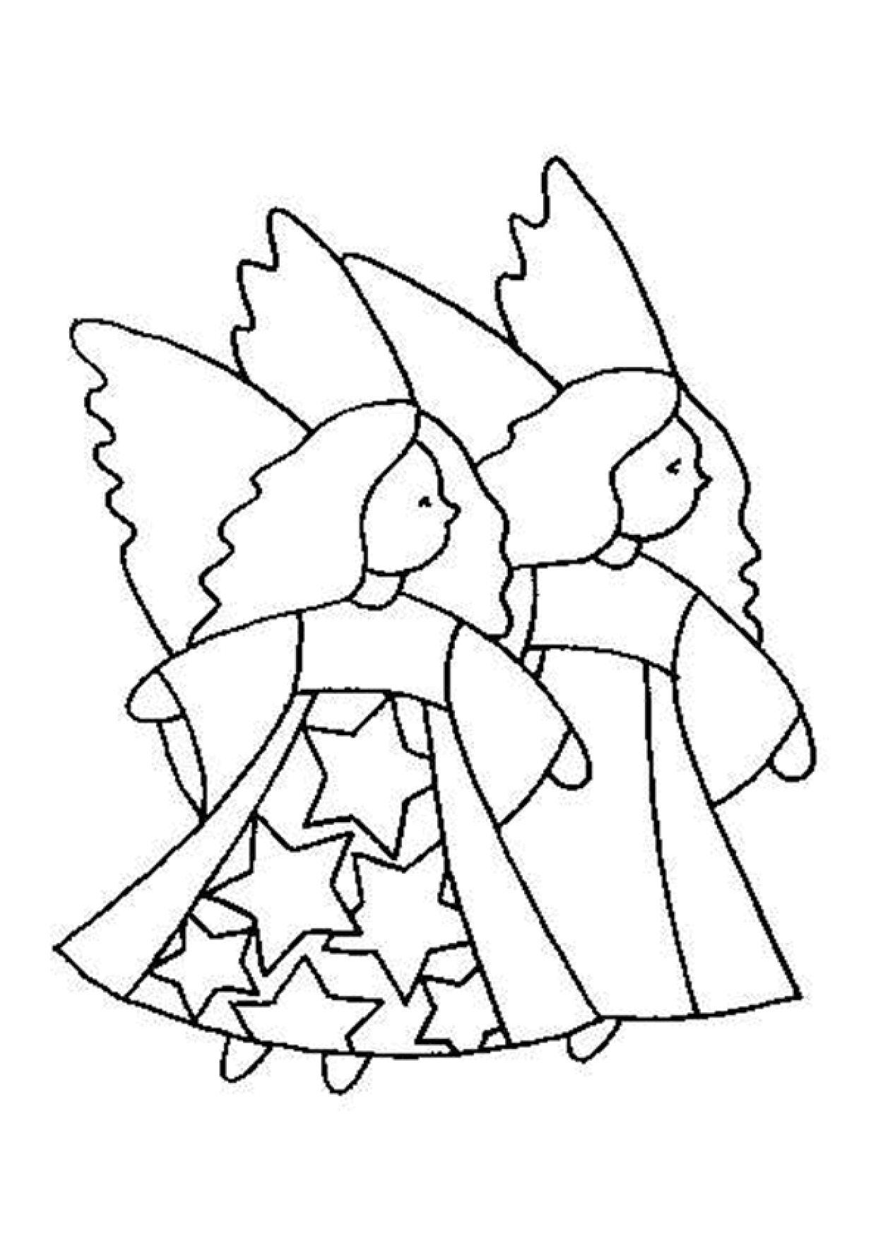 Coloriage Anges Etoiles Coloriage Sur Hugolescargot Com