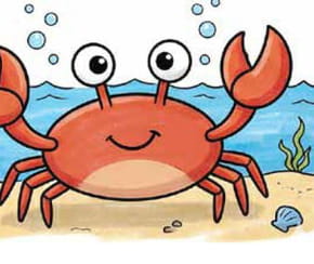 Apprendre &agrave; dessiner un crabe